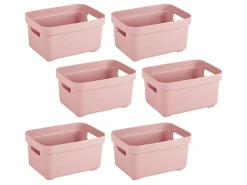 Sunware Sigma Home 2,5 liter Set von 6 Lagerbox - Pink