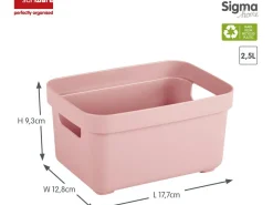 Sunware Sigma Home 2,5 liter Set von 6 Lagerbox - Pink