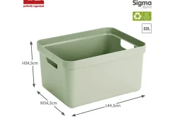 Sunware Sigma home 32 Liter Green Aufbewahrungsbox - Set von 4