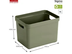 Sunware Sigma home 18 Liter Darkgreen Aufbewahrungsbox - 6 Stück