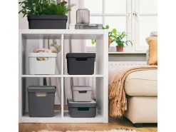 Sunware Sigma home 9 Liter Anthracite Aufbewahrungsbox - 6 Stück