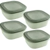 Sunware Sigma home 2,8 Liter Set von 4 Frischhaltedose - Green