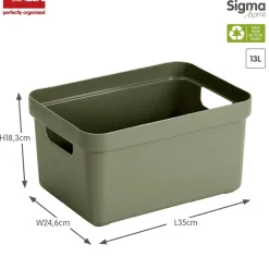Sunware Sigma home 13 Liter Aufbewahrungsbox - Dark Green