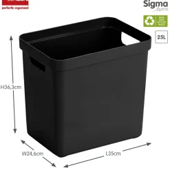 Sunware Sigma home 25 Liter Aufbewahrungsbox - Black