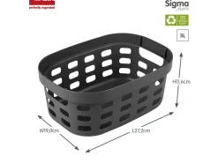 Sunware Sigma home 5 Liter Set von 6 Korbe - Anthracite