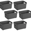 Sunware Sigma Home 2,5 liter Set von 6 Lagerbox - Anthracite