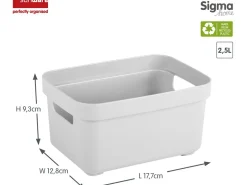 Sunware Sigma Home 2,5 liter Set von 6 Lagerbox - White