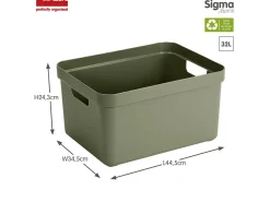Sunware Sigma home 32 Liter Dark Green Aufbewahrungsbox - 4er-Set