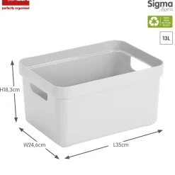 Sunware Sigma home 13 Liter White Aufbewahrungsbox - Set von 6