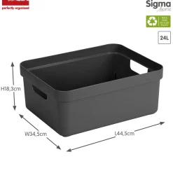 Sunware Sigma home 24 Liter Aufbewahrungsbox - Anthracite