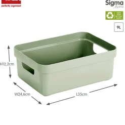 Sunware Sigma home 9 Liter green Aufbewahrungsbox - Set von 6