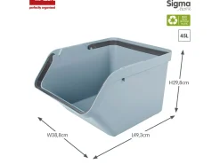 Sunware Sigma Home 45 Liter sortiergerät mit Deckel - Blue
