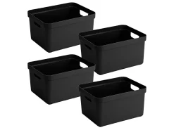 Sunware Sigma home 32 Liter Black Aufbewahrungsbox - 4er-Set