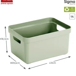 Sunware Sigma home 13 Liter Aufbewahrungsbox - Green