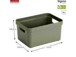 Sunware Sigma home 13 Liter Darkgreen Aufbewahrungsbox - 6 Stück