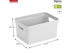 Sunware Sigma Home 13 Liter Triangel Box mit Deckel - 3 Stück