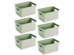 Sunware Sigma home 6er-Set 5L Aufbewahrungsbox - grün