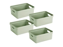 Sunware Sigma home 4er-Set 24L Aufbewahrungsbox - grün