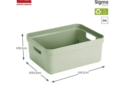 Sunware Sigma home 4er-Set 24L Aufbewahrungsbox - grün