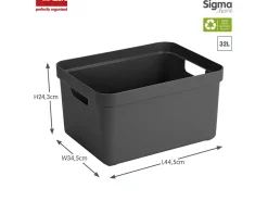 Sunware Sigma home 4er-Set 32 Liter boxen - Anthracite
