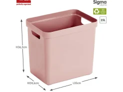 Sunware Sigma home 4er-Set 25L Aufbewahrungsbox - rosa