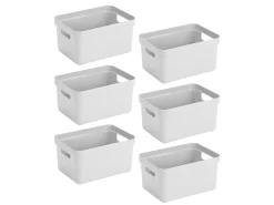 Sunware Sigma home 6er-Set 5L Aufbewahrungsbox - weiß