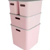 Sunware Sigma home 4er-Set cube boxen mit Deckel - rosa