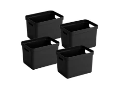 Sunware Sigma home 4er-Set 18L Aufbewahrungsbox - schwarz