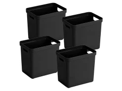 Sunware Sigma home 4er-Set 25L Aufbewahrungsbox - schwarz