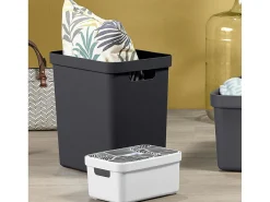 Sunware Sigma home 4er-Set 25L Aufbewahrungsbox - schwarz