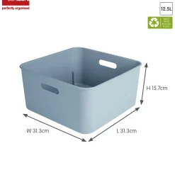 Sunware Sigma home 3er-Set cube boxen mit Deckel - blau