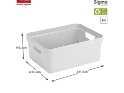 Sunware Sigma home 4er-Set 24L Aufbewahrungsbox - weiß