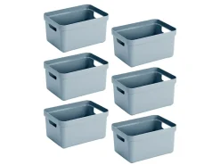 Sunware Sigma home 6er-Set 5L Aufbewahrungsbox - blau