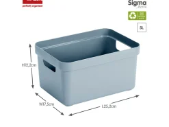 Sunware Sigma home 6er-Set 5L Aufbewahrungsbox - blau