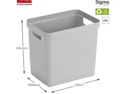 Sunware Sigma home 4er-Set 25L Aufbewahrungsbox - grau