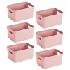 Sunware Sigma home 6er-Set 5L Aufbewahrungsbox - rosa