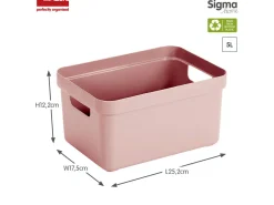 Sunware Sigma home 6er-Set 5L Aufbewahrungsbox - rosa