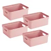 Sunware Sigma home 4er-Set 24L Aufbewahrungsbox - rosa