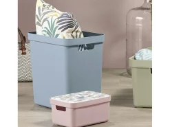 Sunware Sigma home 4er-Set 25L Aufbewahrungsbox - blau