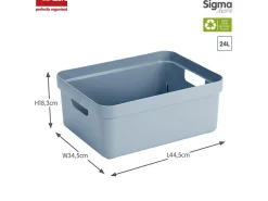 Sunware Sigma home 4er-Set 24L Aufbewahrungsbox - blau