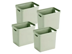 Sunware Sigma home 4er-Set 25L Aufbewahrungsbox - grün