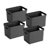 Sunware Sigma home 4er-Set 18L Aufbewahrungsbox - anthrazit