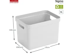 Sunware Sigma home 4er-Set 18L Aufbewahrungsbox - weiß