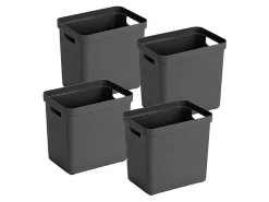 Sunware Sigma home 4er-Set 25L Aufbewahrungsbox - anthrazit