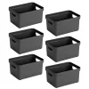 Sunware Sigma home 6er-Set 5L Aufbewahrungsbox - anthrazit