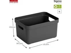 Sunware Sigma home 6er-Set 5L Aufbewahrungsbox - anthrazit