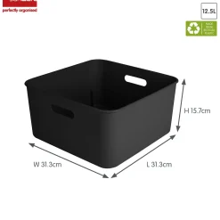 Sunware Sigma home 3er-Set cube boxen mit Deckel - schwarz