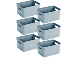 Sunware Sigma home 4er-Set 18L Aufbewahrungsbox - blau
