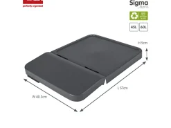 Sunware sigma home 45/60L Anthracite Sortiereinheit Deckel - 4 St