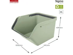 Sunware Sigma Home 45L Green Sortiereinheit met Deckel - 2 Stück